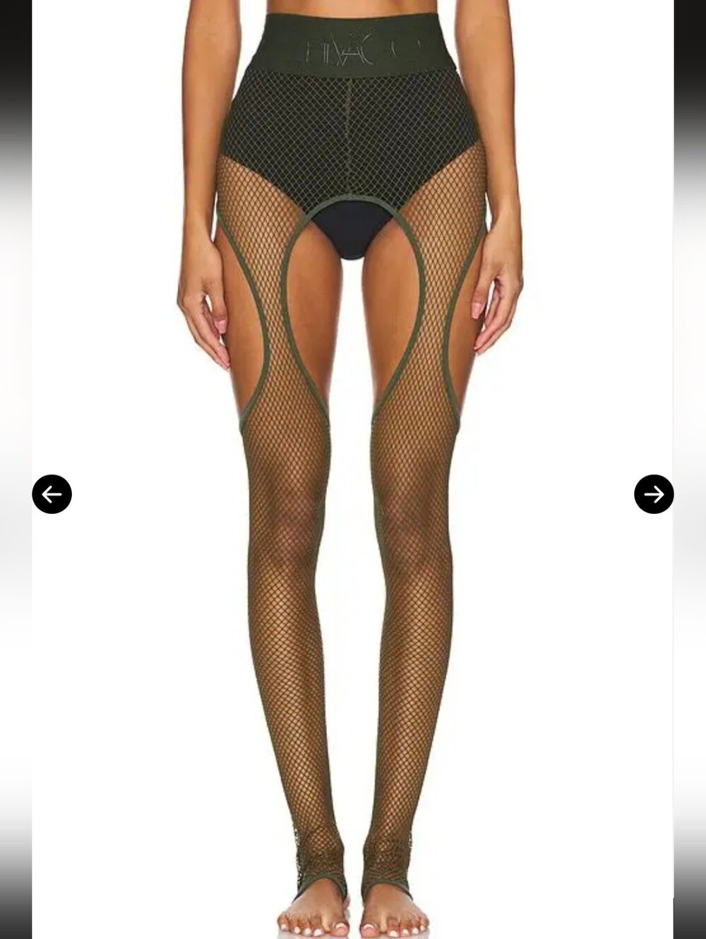 NWT Garter Harness Fishnet ZHIVAGO Mechanical Dolls AU 16 US 12 Khaki Green